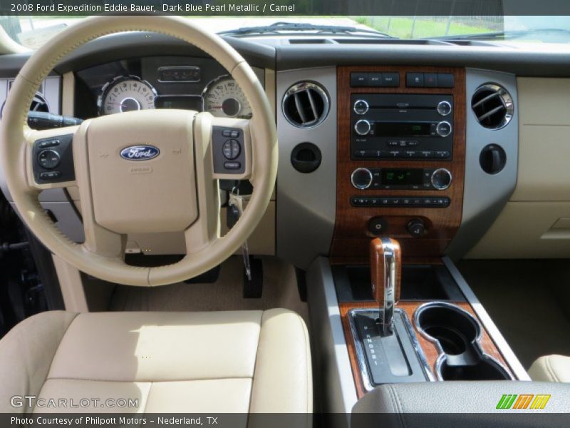 Dark Blue Pearl Metallic / Camel 2008 Ford Expedition Eddie Bauer