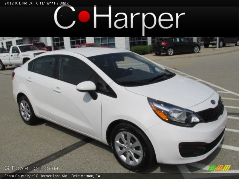 Clear White / Black 2012 Kia Rio LX