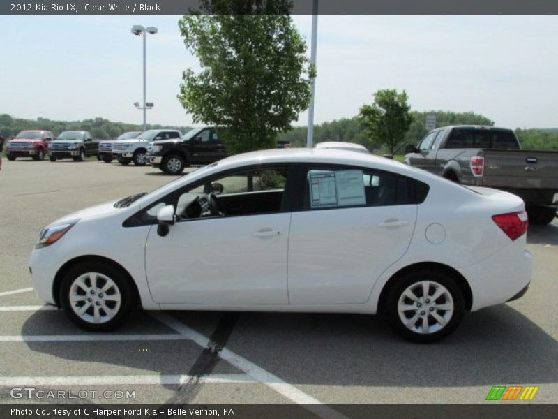 Clear White / Black 2012 Kia Rio LX