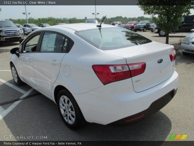 Clear White / Black 2012 Kia Rio LX