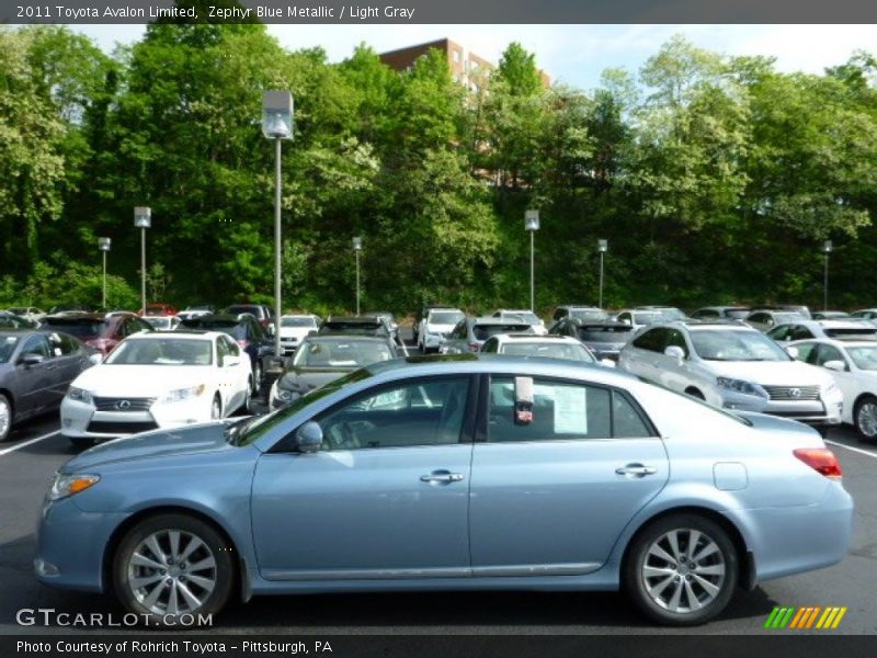 Zephyr Blue Metallic / Light Gray 2011 Toyota Avalon Limited