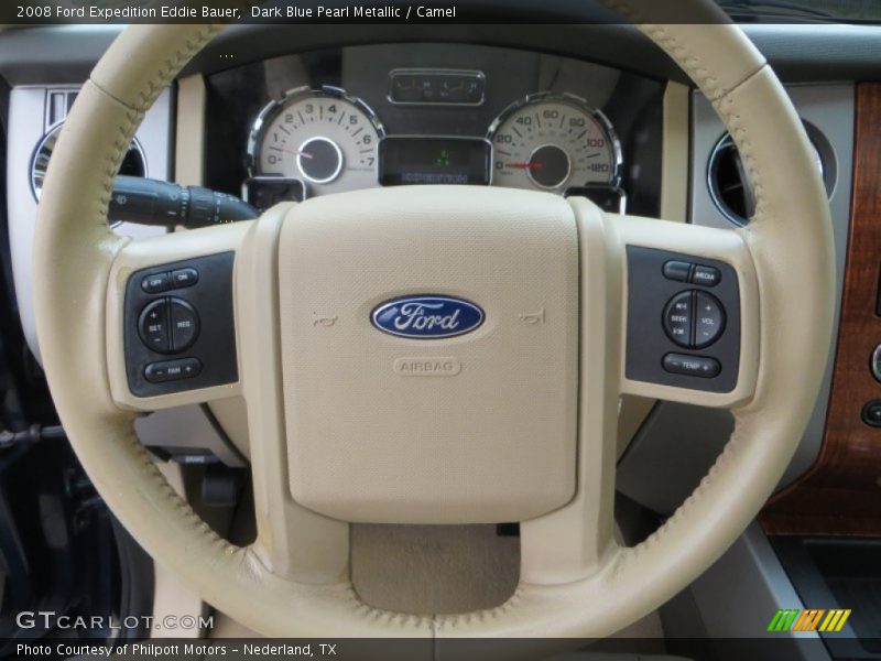 Dark Blue Pearl Metallic / Camel 2008 Ford Expedition Eddie Bauer