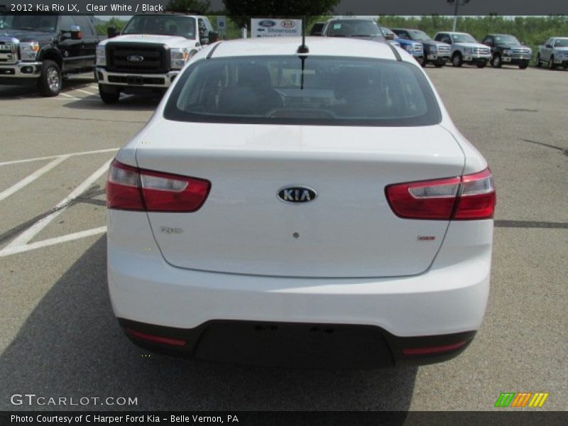 Clear White / Black 2012 Kia Rio LX