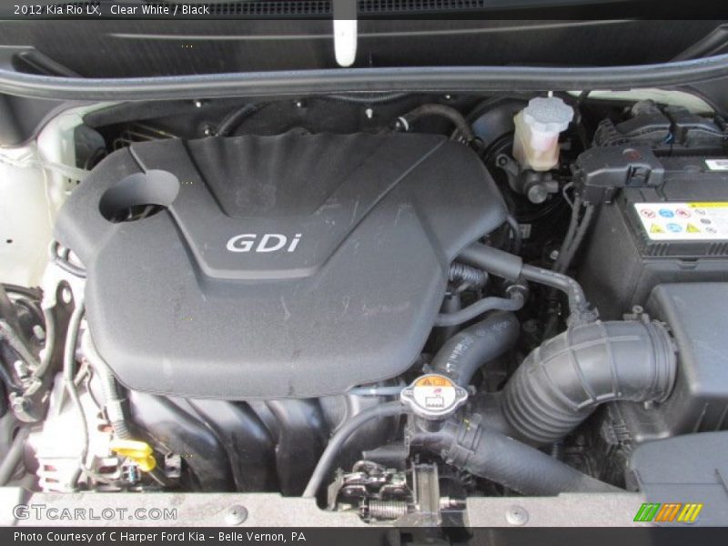  2012 Rio LX Engine - 1.6 Liter GDi DOHC 16-Valve CVVT 4 Cylinder