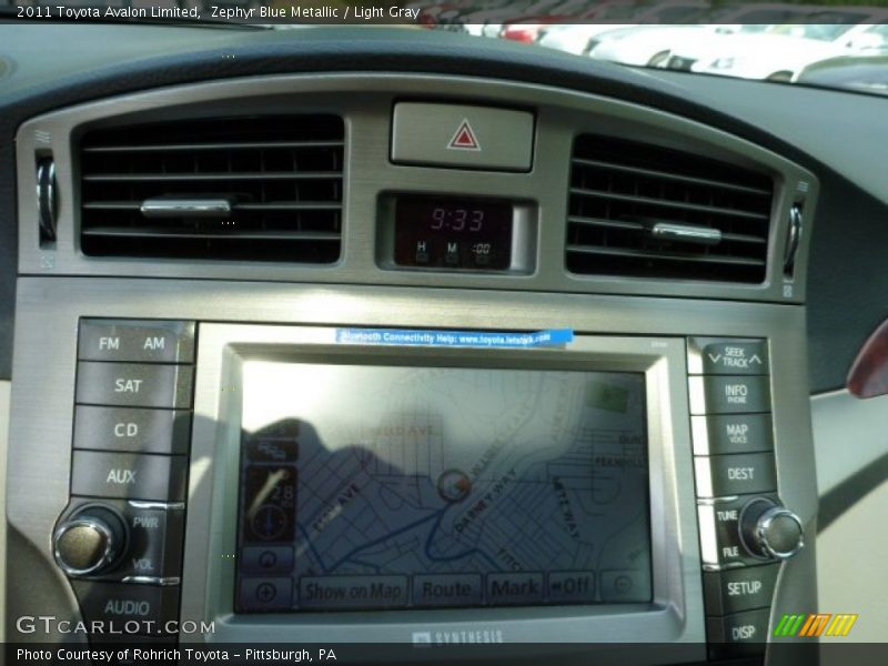 Zephyr Blue Metallic / Light Gray 2011 Toyota Avalon Limited