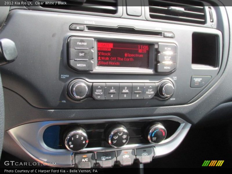 Clear White / Black 2012 Kia Rio LX