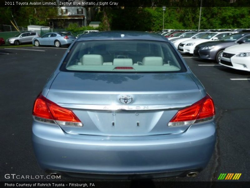 Zephyr Blue Metallic / Light Gray 2011 Toyota Avalon Limited