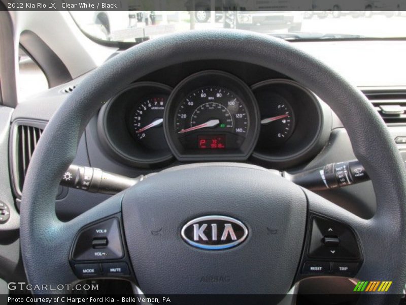 Clear White / Black 2012 Kia Rio LX