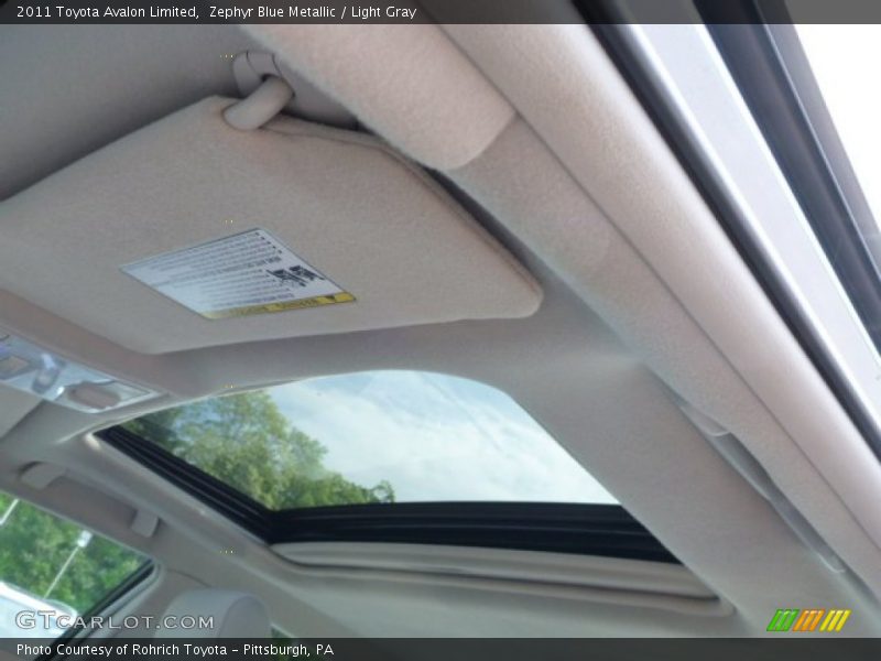 Zephyr Blue Metallic / Light Gray 2011 Toyota Avalon Limited
