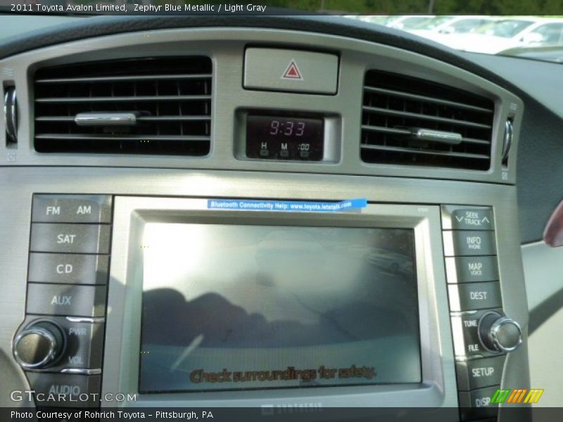 Zephyr Blue Metallic / Light Gray 2011 Toyota Avalon Limited