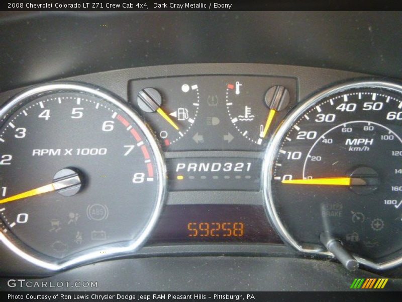 Dark Gray Metallic / Ebony 2008 Chevrolet Colorado LT Z71 Crew Cab 4x4
