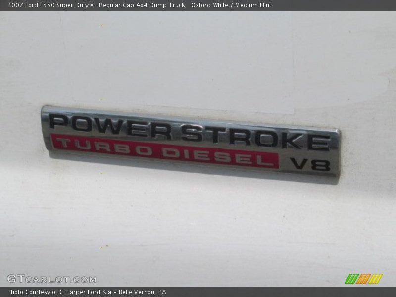 Oxford White / Medium Flint 2007 Ford F550 Super Duty XL Regular Cab 4x4 Dump Truck
