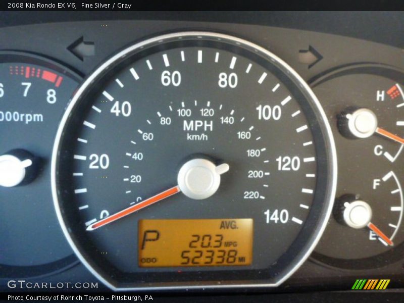 Fine Silver / Gray 2008 Kia Rondo EX V6