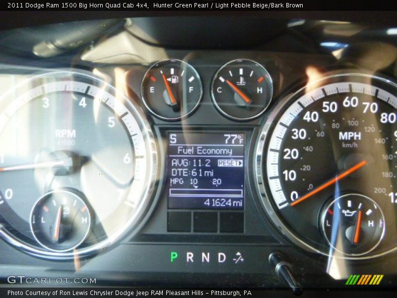 Hunter Green Pearl / Light Pebble Beige/Bark Brown 2011 Dodge Ram 1500 Big Horn Quad Cab 4x4