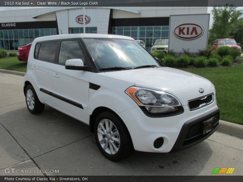 Clear White / Black Soul Logo Cloth 2013 Kia Soul +