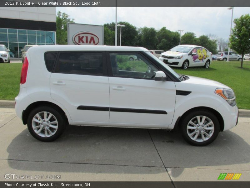Clear White / Black Soul Logo Cloth 2013 Kia Soul +