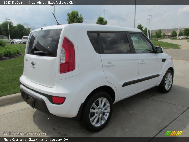 Clear White / Black Soul Logo Cloth 2013 Kia Soul +