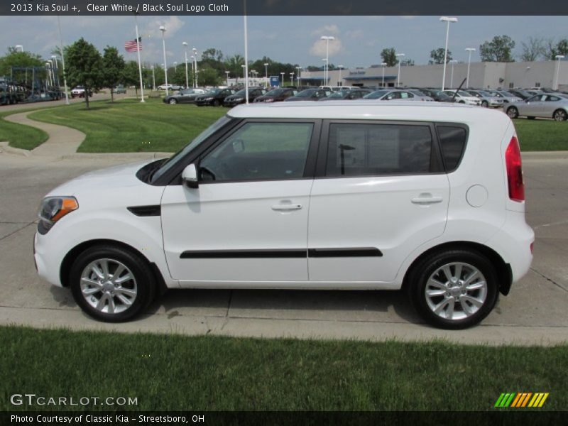 Clear White / Black Soul Logo Cloth 2013 Kia Soul +