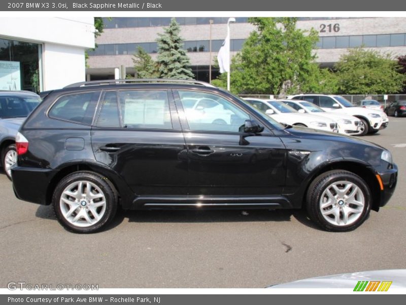 Black Sapphire Metallic / Black 2007 BMW X3 3.0si