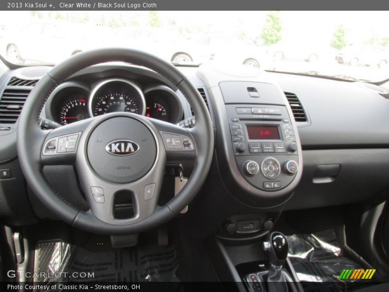 Clear White / Black Soul Logo Cloth 2013 Kia Soul +