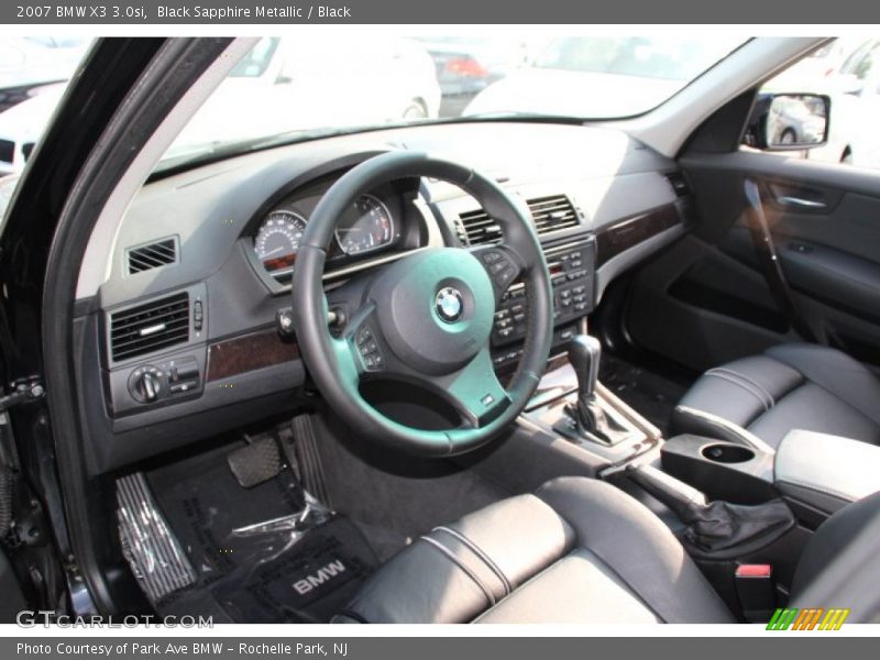 Black Sapphire Metallic / Black 2007 BMW X3 3.0si