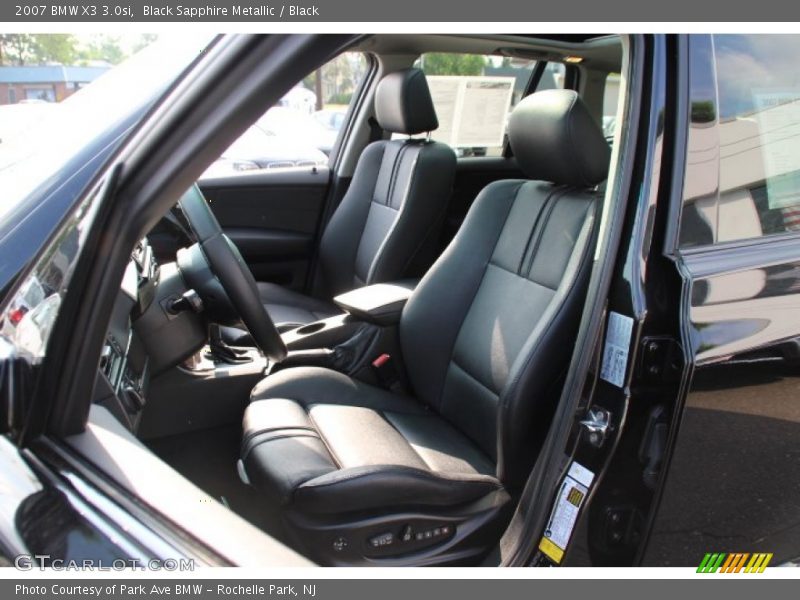 Black Sapphire Metallic / Black 2007 BMW X3 3.0si