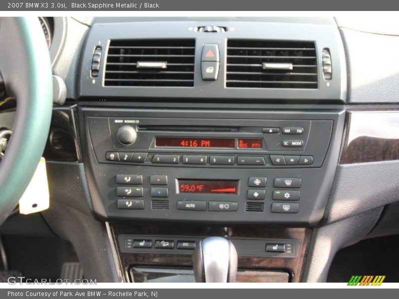 Black Sapphire Metallic / Black 2007 BMW X3 3.0si