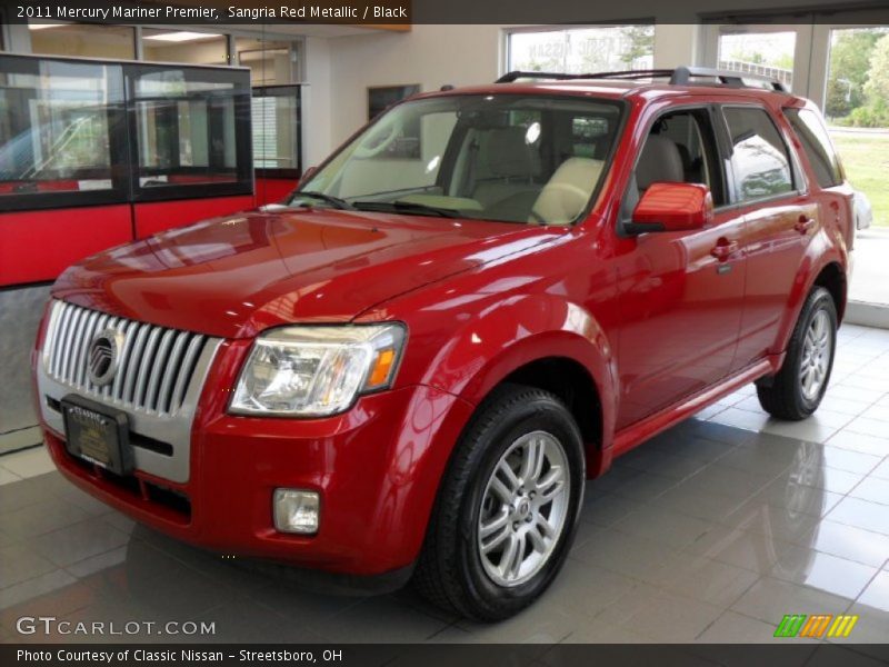 Sangria Red Metallic / Black 2011 Mercury Mariner Premier