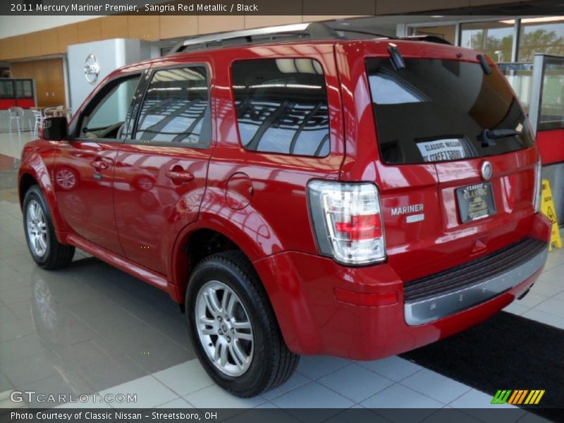 Sangria Red Metallic / Black 2011 Mercury Mariner Premier