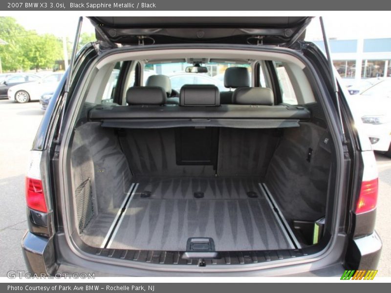 Black Sapphire Metallic / Black 2007 BMW X3 3.0si