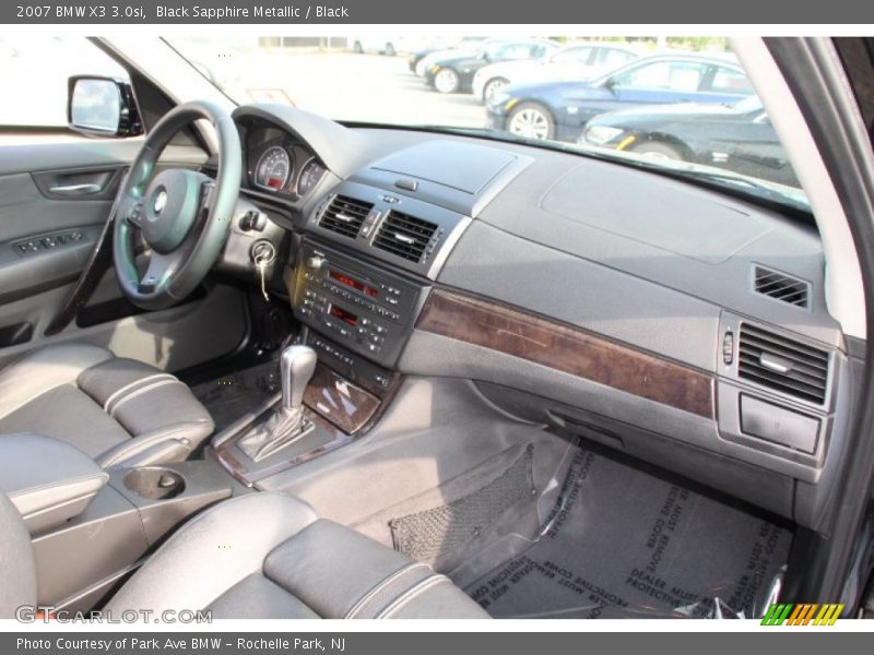 Black Sapphire Metallic / Black 2007 BMW X3 3.0si