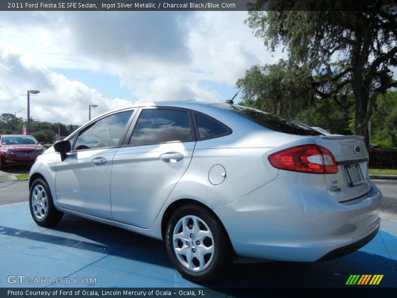 Ingot Silver Metallic / Charcoal Black/Blue Cloth 2011 Ford Fiesta SE SFE Sedan