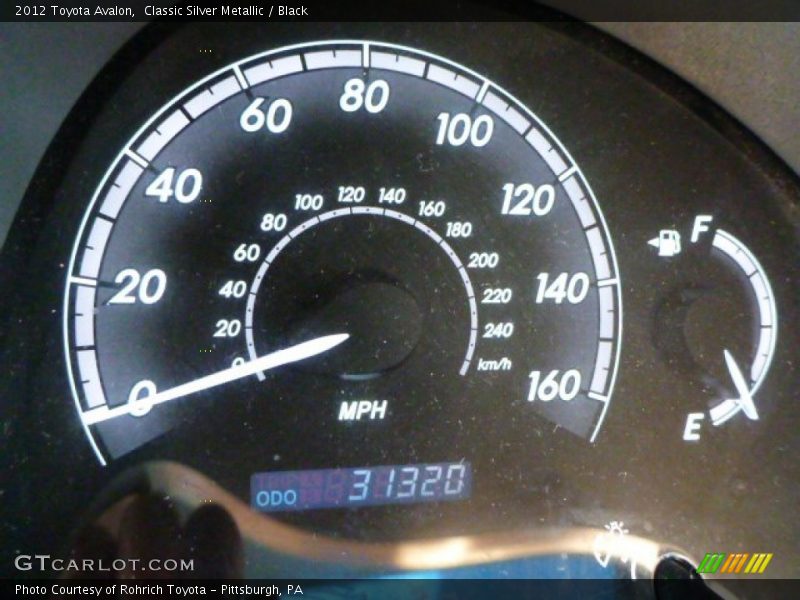Classic Silver Metallic / Black 2012 Toyota Avalon