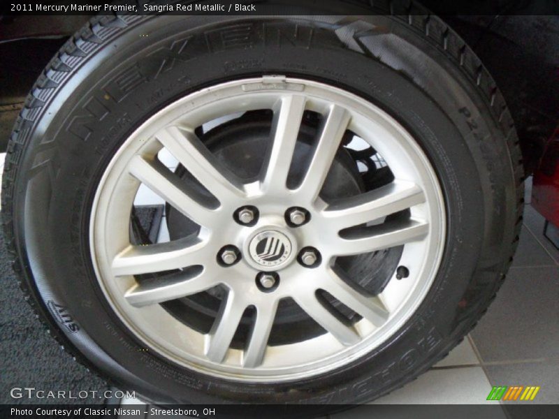 Sangria Red Metallic / Black 2011 Mercury Mariner Premier