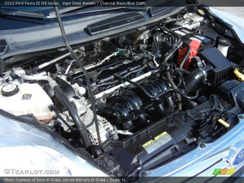 Ingot Silver Metallic / Charcoal Black/Blue Cloth 2011 Ford Fiesta SE SFE Sedan