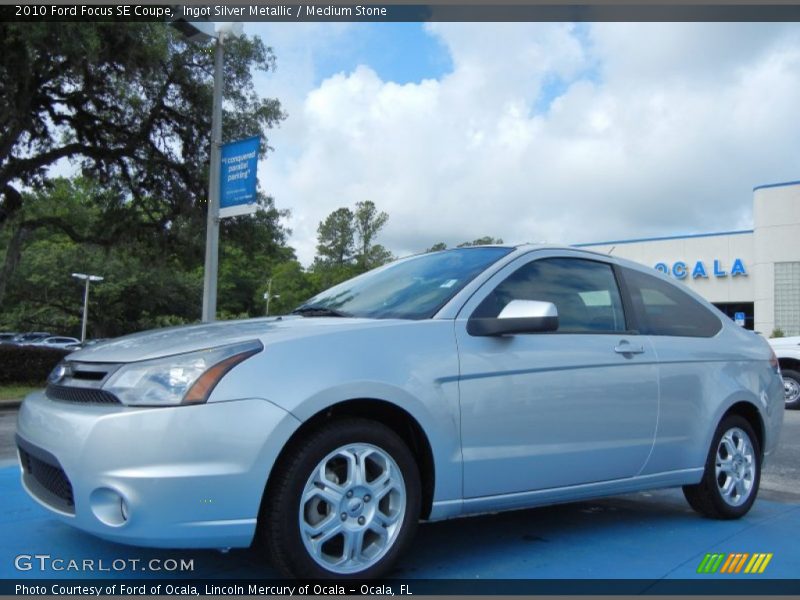 Ingot Silver Metallic / Medium Stone 2010 Ford Focus SE Coupe