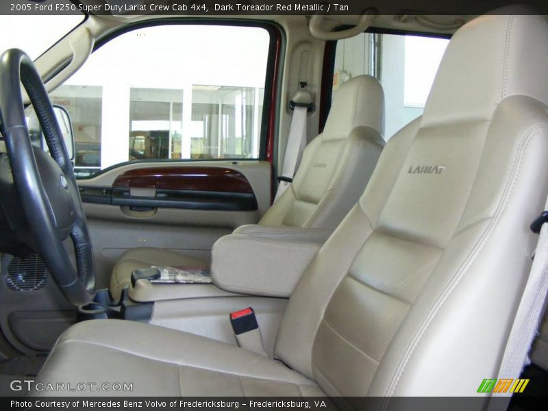 Dark Toreador Red Metallic / Tan 2005 Ford F250 Super Duty Lariat Crew Cab 4x4