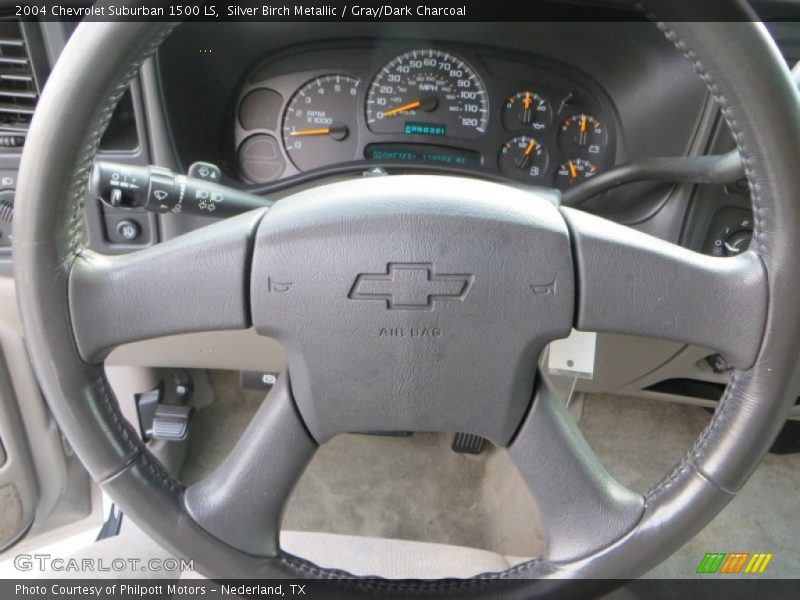 Silver Birch Metallic / Gray/Dark Charcoal 2004 Chevrolet Suburban 1500 LS