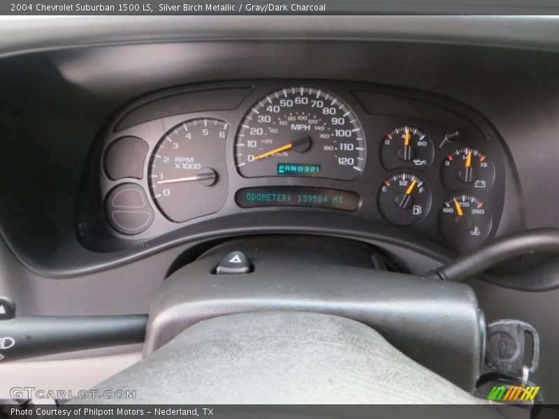 Silver Birch Metallic / Gray/Dark Charcoal 2004 Chevrolet Suburban 1500 LS