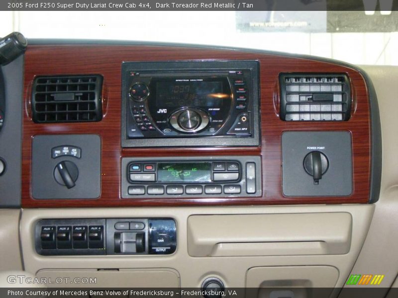 Dark Toreador Red Metallic / Tan 2005 Ford F250 Super Duty Lariat Crew Cab 4x4