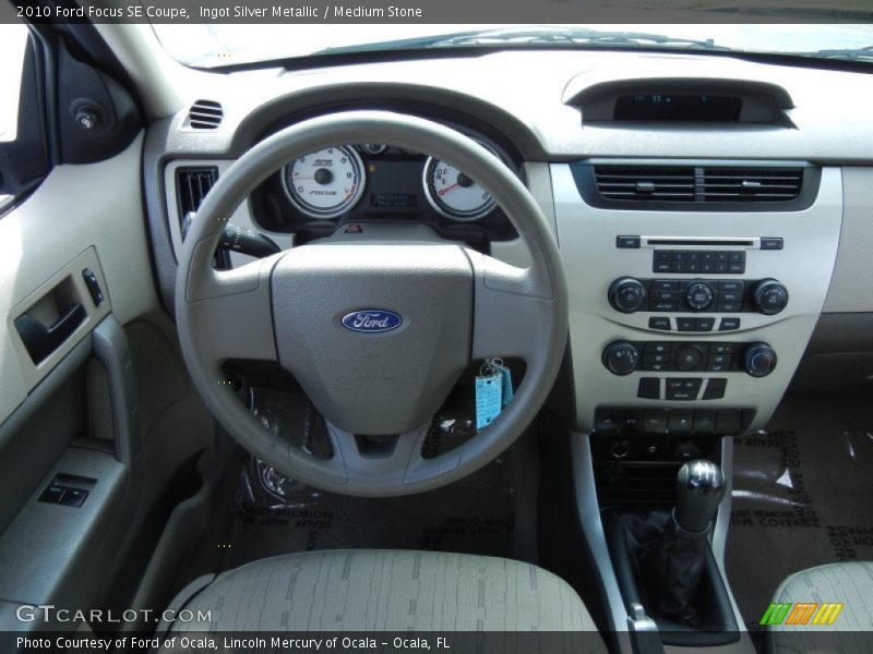Ingot Silver Metallic / Medium Stone 2010 Ford Focus SE Coupe