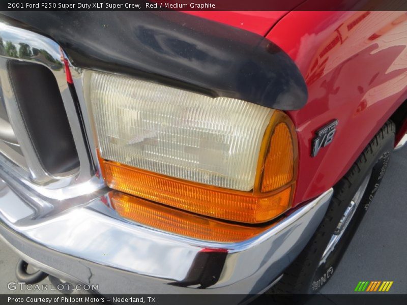 Red / Medium Graphite 2001 Ford F250 Super Duty XLT Super Crew