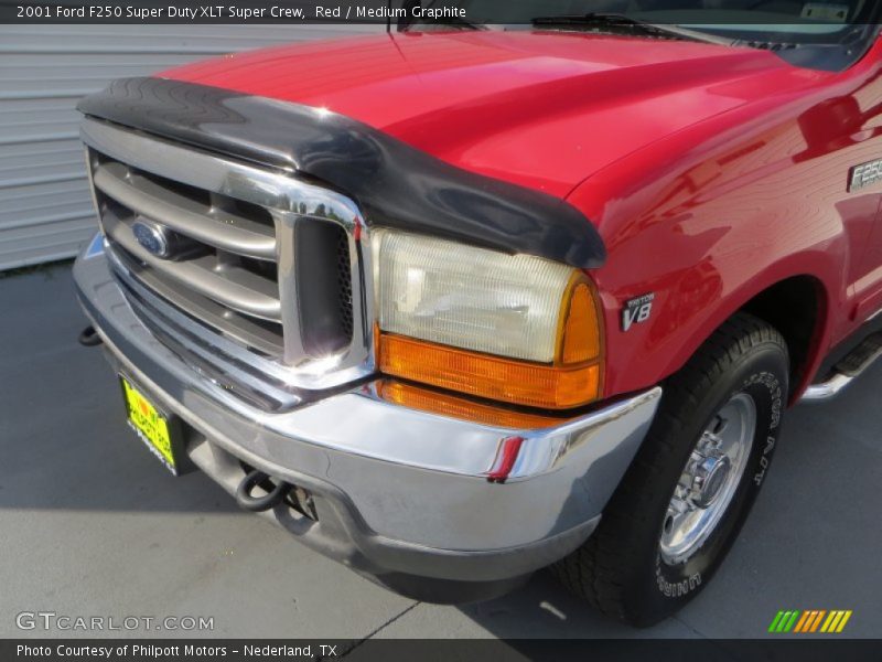 Red / Medium Graphite 2001 Ford F250 Super Duty XLT Super Crew