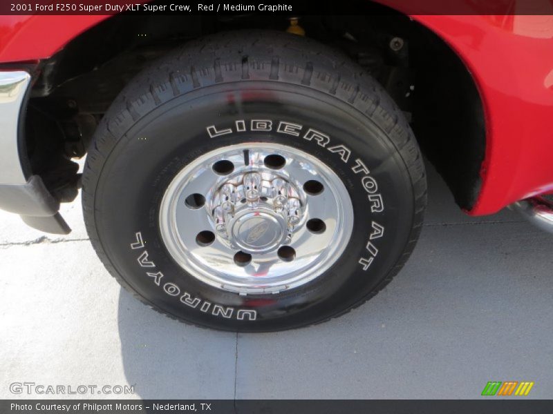 Red / Medium Graphite 2001 Ford F250 Super Duty XLT Super Crew