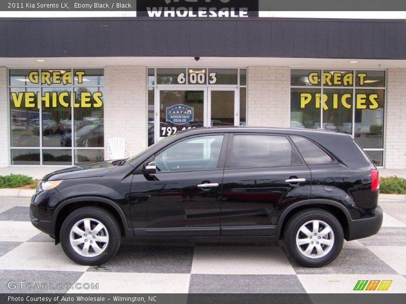 Ebony Black / Black 2011 Kia Sorento LX