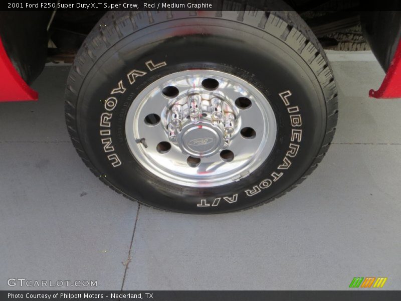 Red / Medium Graphite 2001 Ford F250 Super Duty XLT Super Crew
