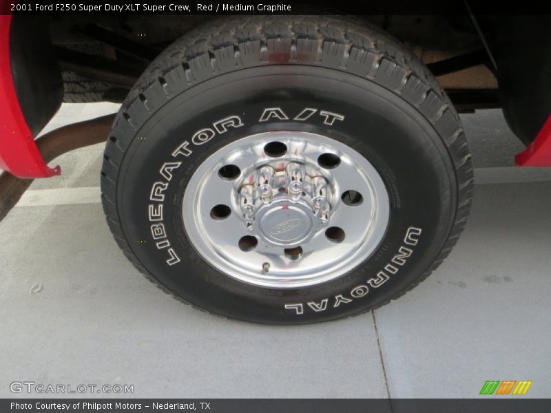 Red / Medium Graphite 2001 Ford F250 Super Duty XLT Super Crew