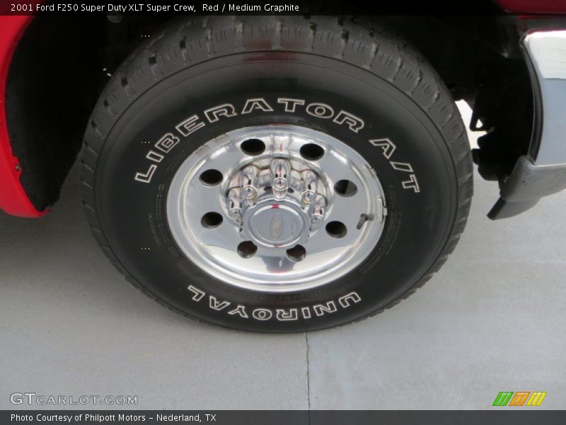 Red / Medium Graphite 2001 Ford F250 Super Duty XLT Super Crew