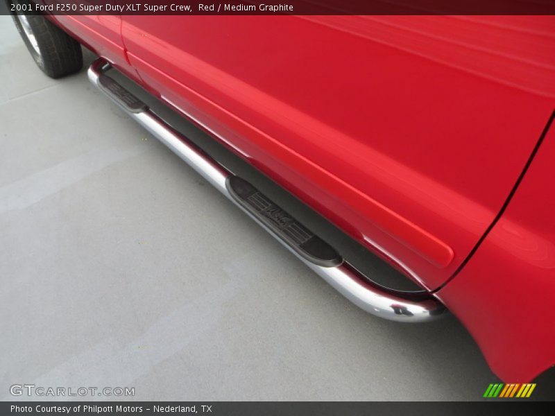 Red / Medium Graphite 2001 Ford F250 Super Duty XLT Super Crew