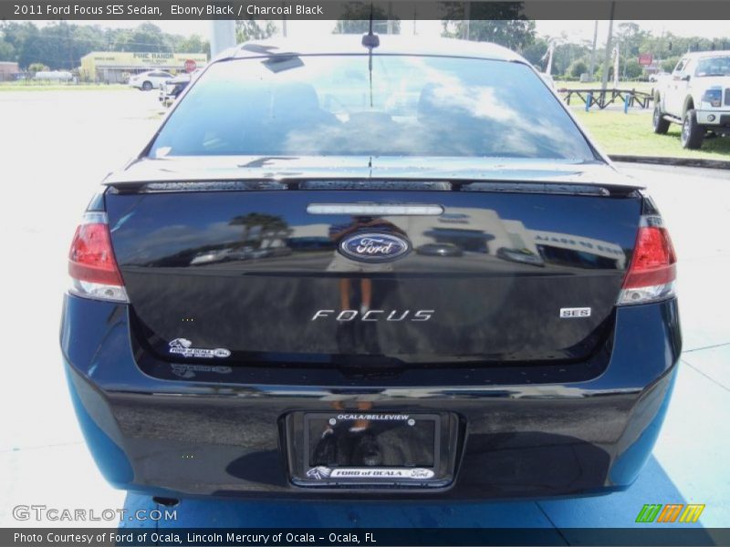 Ebony Black / Charcoal Black 2011 Ford Focus SES Sedan